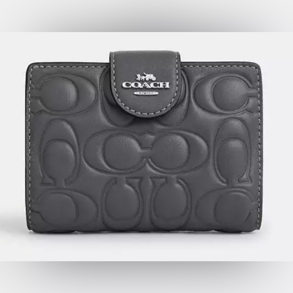 Coach Medium Corner Zip Wallet In Signature Leather